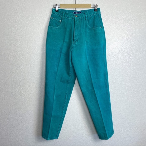 Vintage Green High Waisted Straight Leg Mom Jeans - Picture 3 of 10